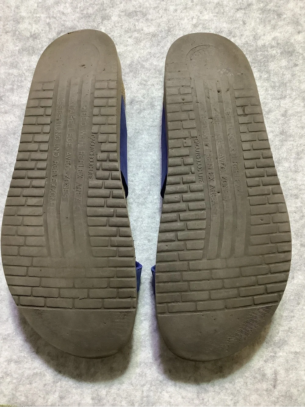 Mephisto Blue Leather Thong Sandals Women's EU40